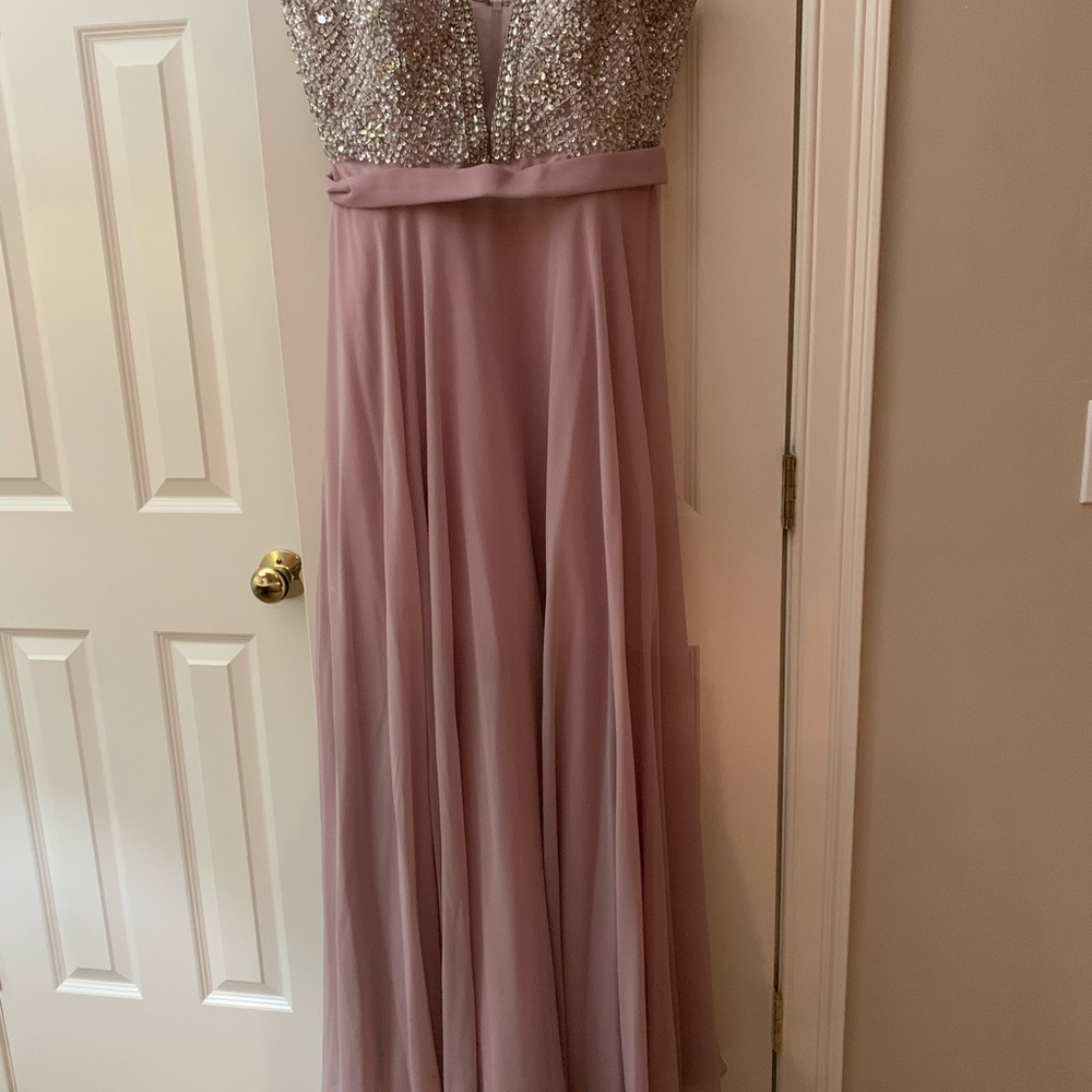 Zoey Grey Pink Prom Dress Size 16